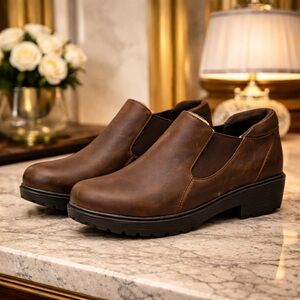 Alegria Ramona Oiled Brown Leather Slip Resistant Comfort Shoe EU 40 NWOB
